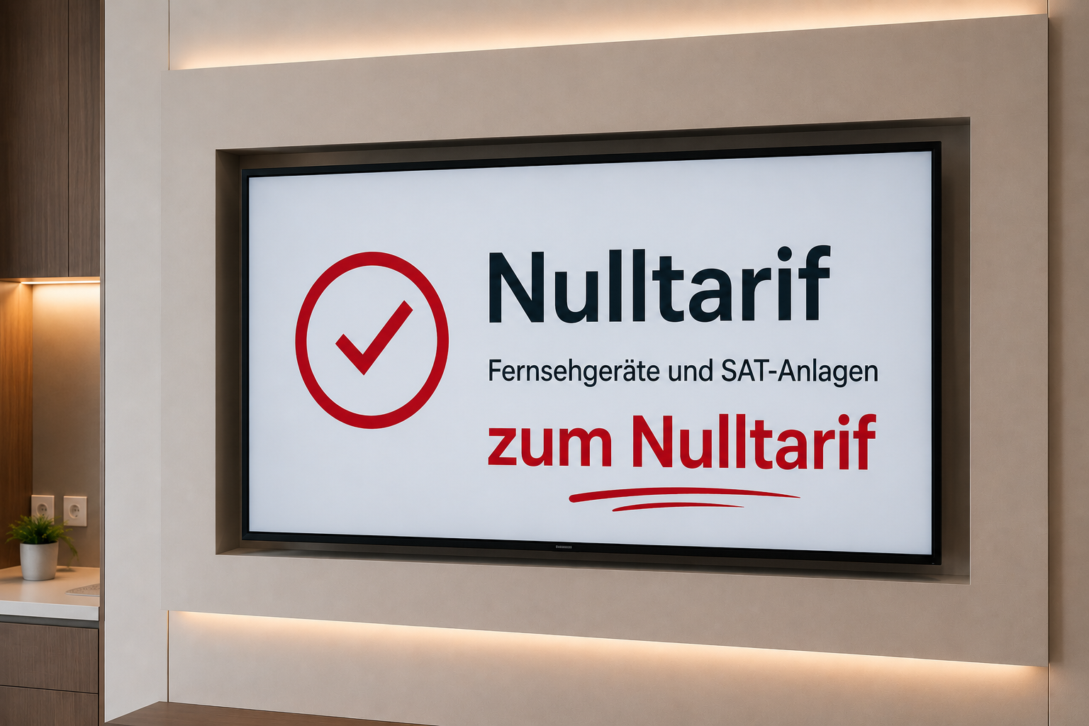 Fernsehgeräte und SAT-Anlage zum Nulltarif